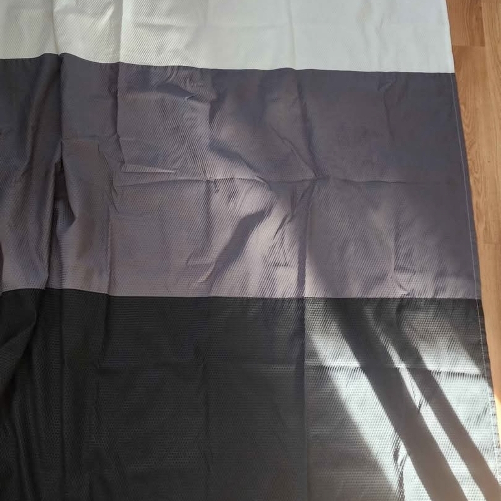 Black and Gray Color Block Curtain